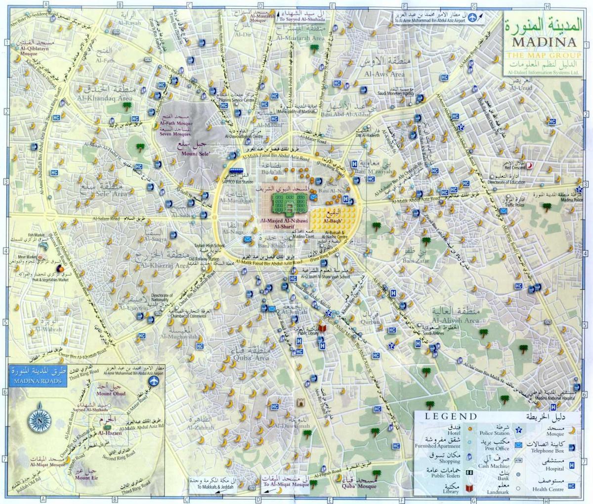 地图的madina munawara沙特阿拉伯