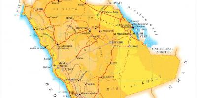 达曼沙特阿拉伯王国的地图