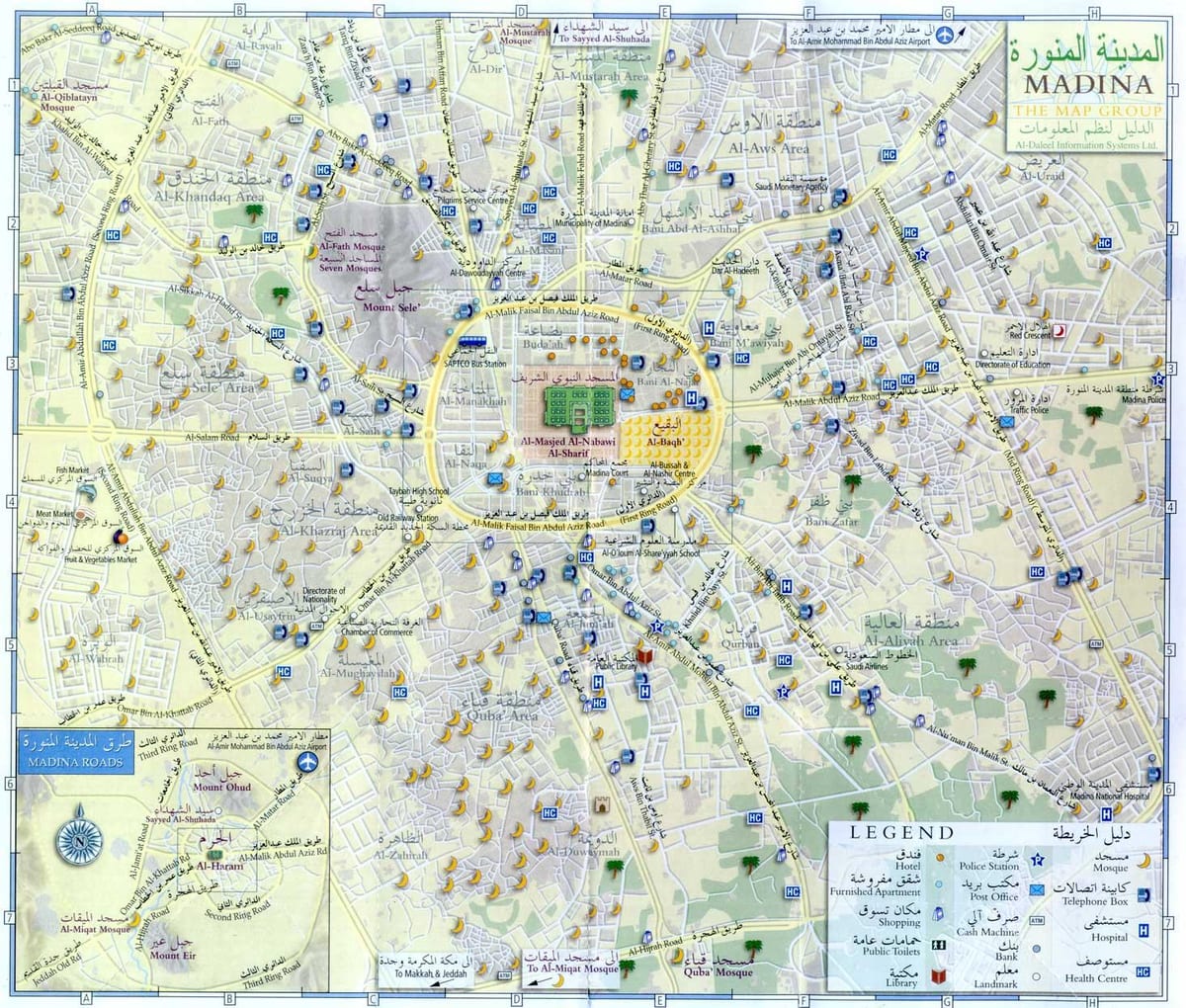 地图的madina munawara沙特阿拉伯