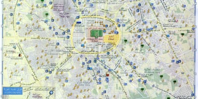 地图的madina munawara沙特阿拉伯