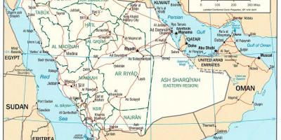 沙特阿拉伯王国的地图