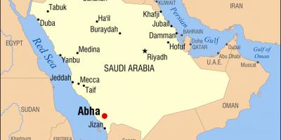 阿卜哈沙特阿拉伯王国的地图